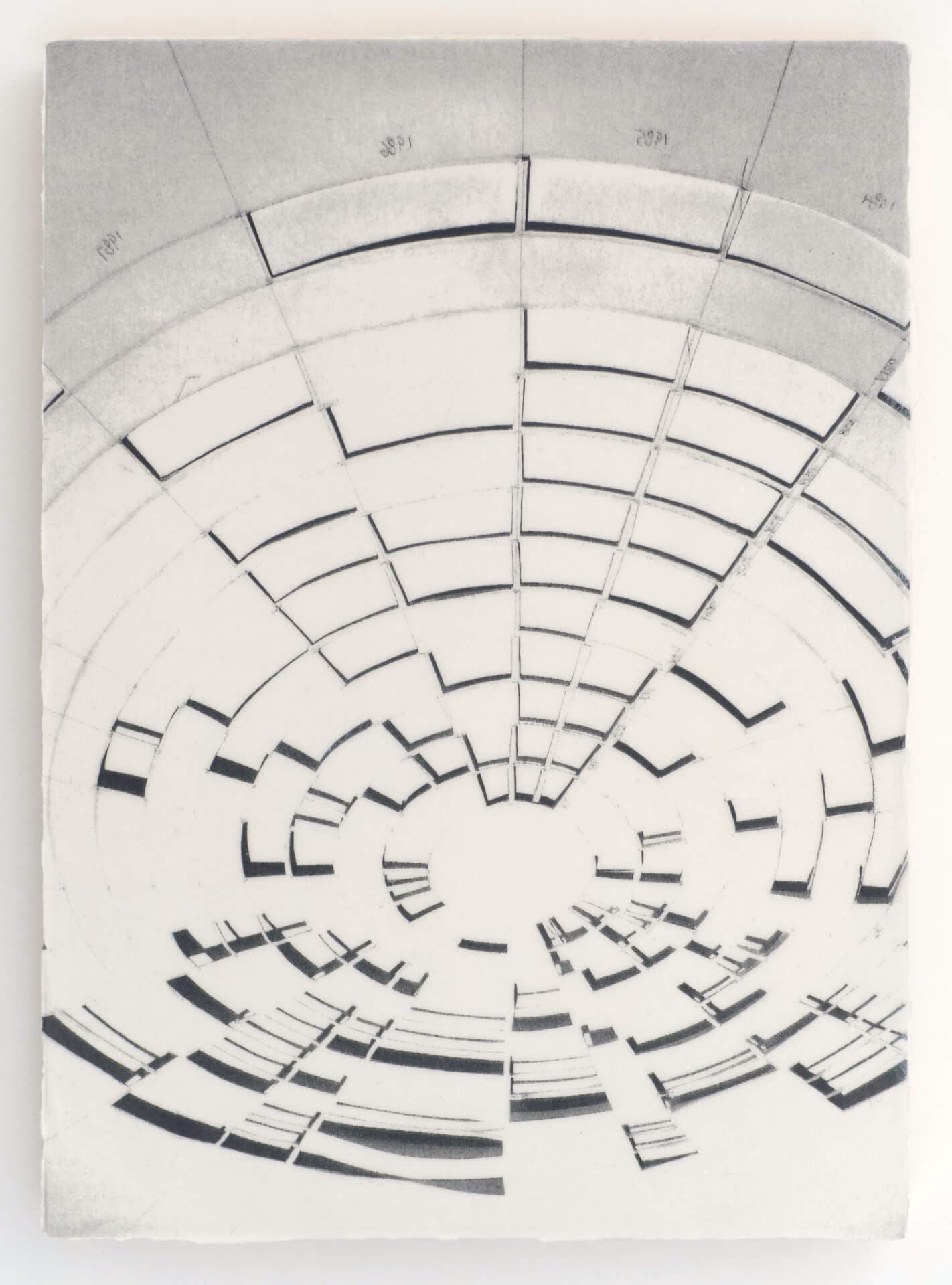 Clear Seven Transfer #4, 2017 | photocopy, gesso, acrylic, paper, on wood panel, 7 x 9,75 x 1 inches