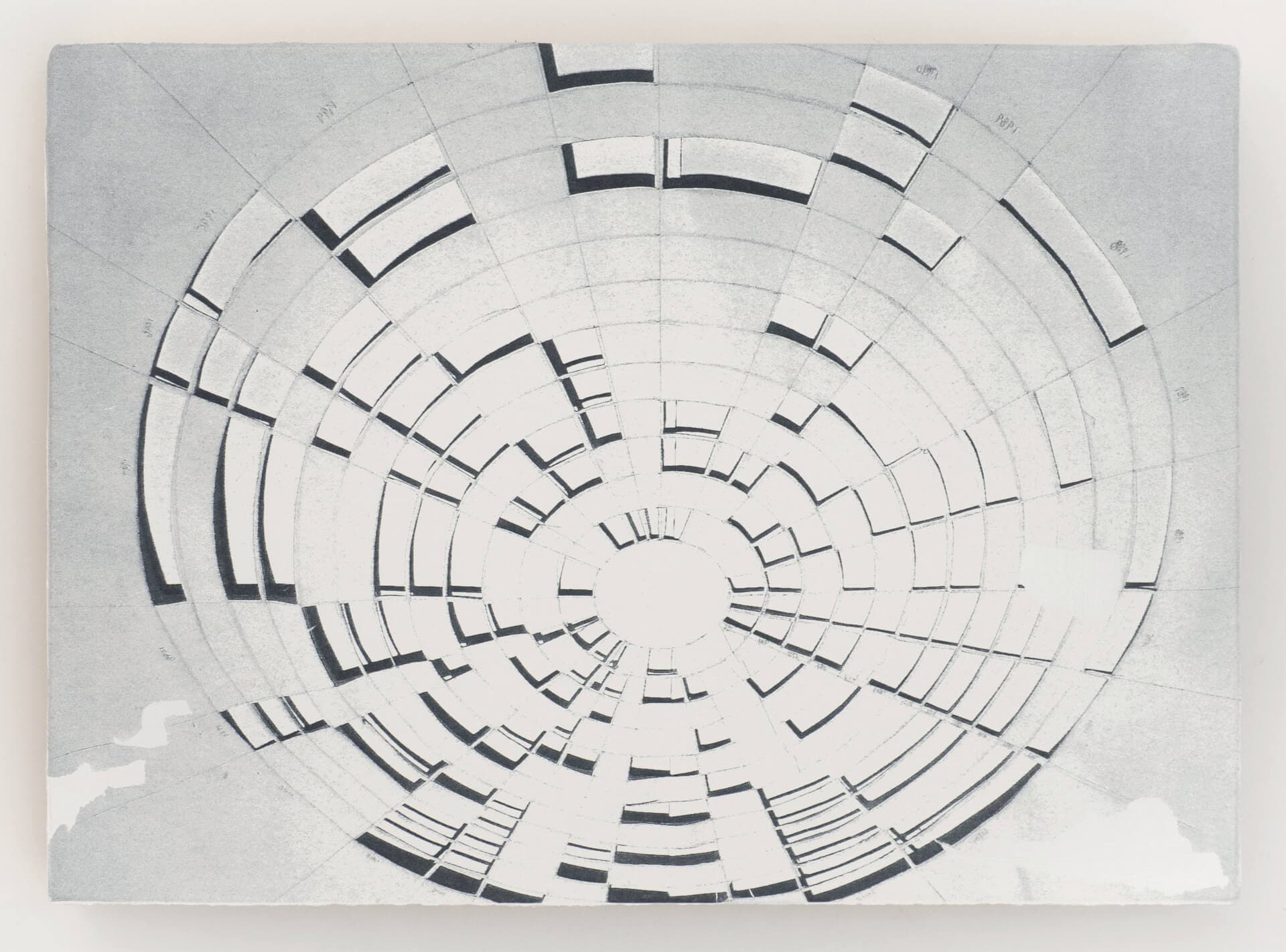 Clear Seven Transfer #1, 2017 | photocopy, gesso, acrylic, paper, on wood panel, 7 x 9,75 x 1 inches