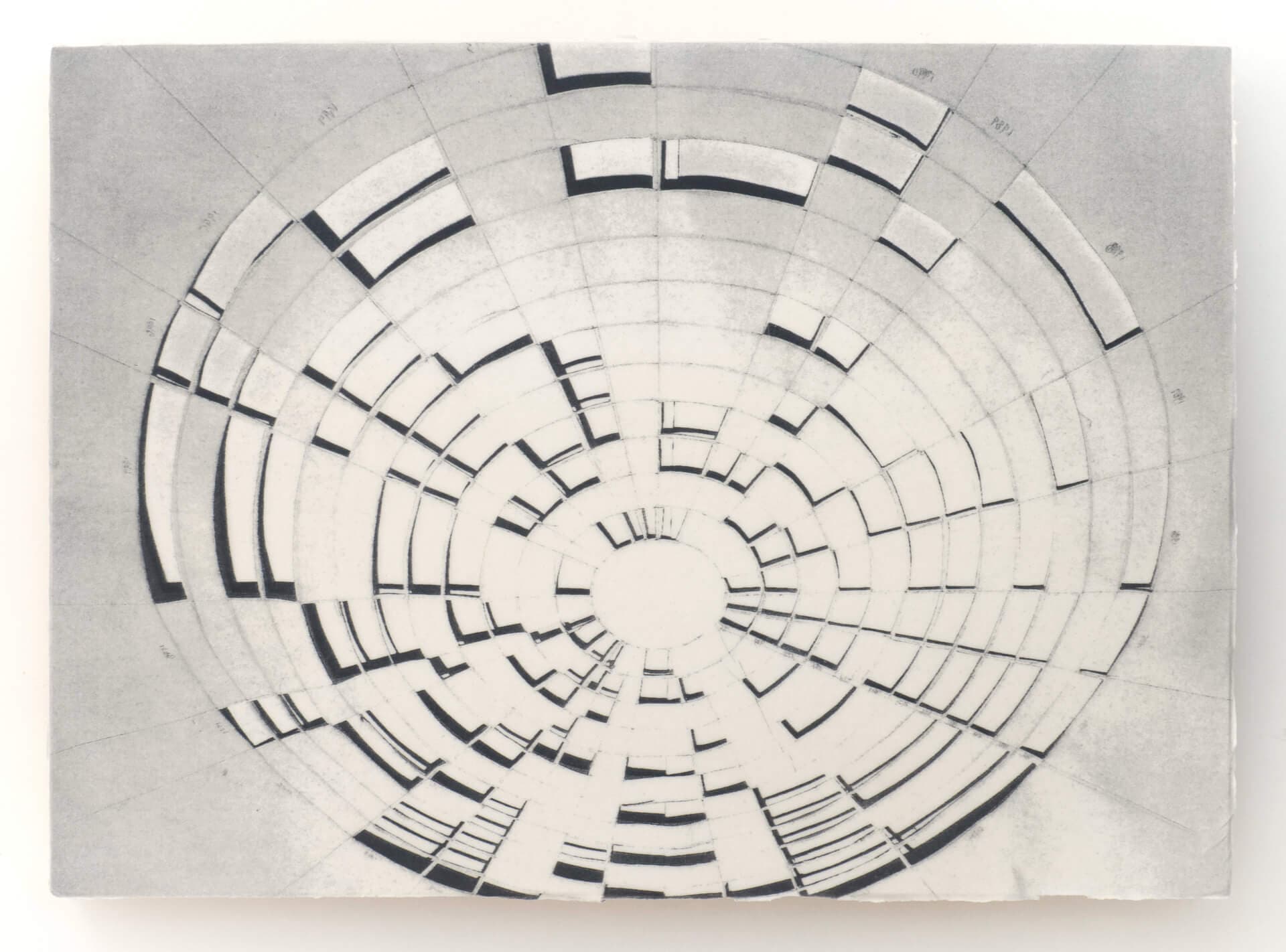 Clear Seven Transfer #3, 2017 | photocopy, gesso, acrylic, paper, on wood panel, 7 x 9,75 x 1 inches