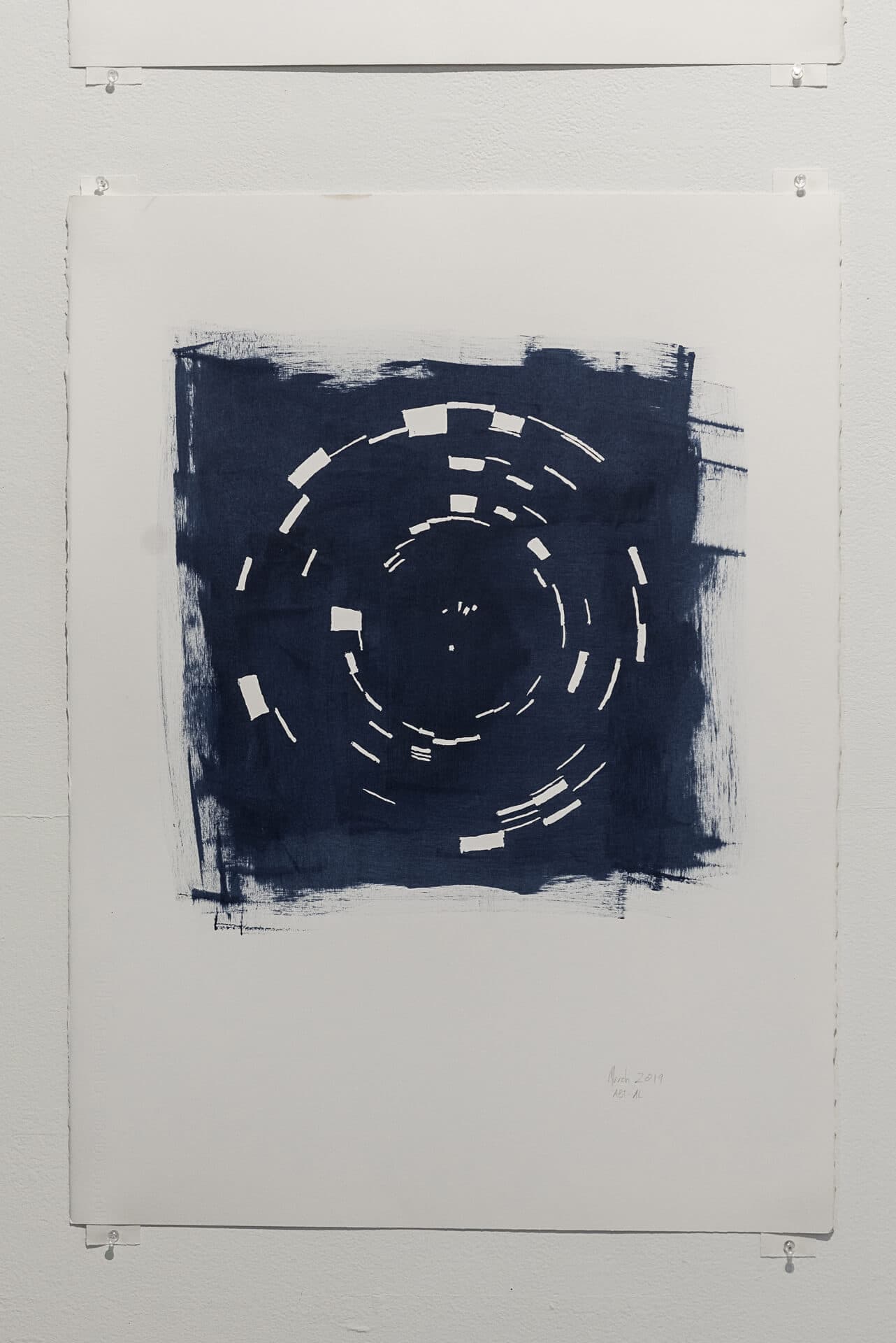 Indigo March 2019 | Acrylic on paper, 30 x 22 inches