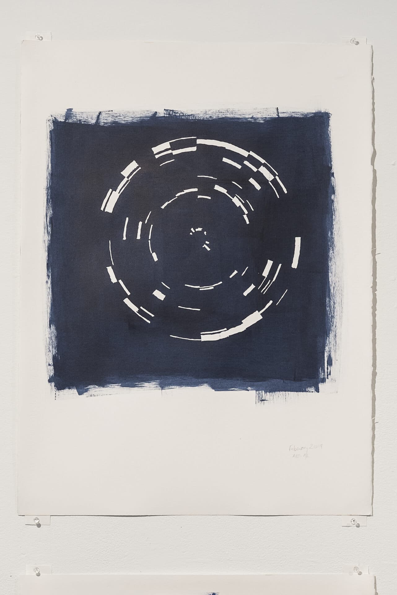 Indigo February 2019 | Acrylic on paper, 30 x 22 inches