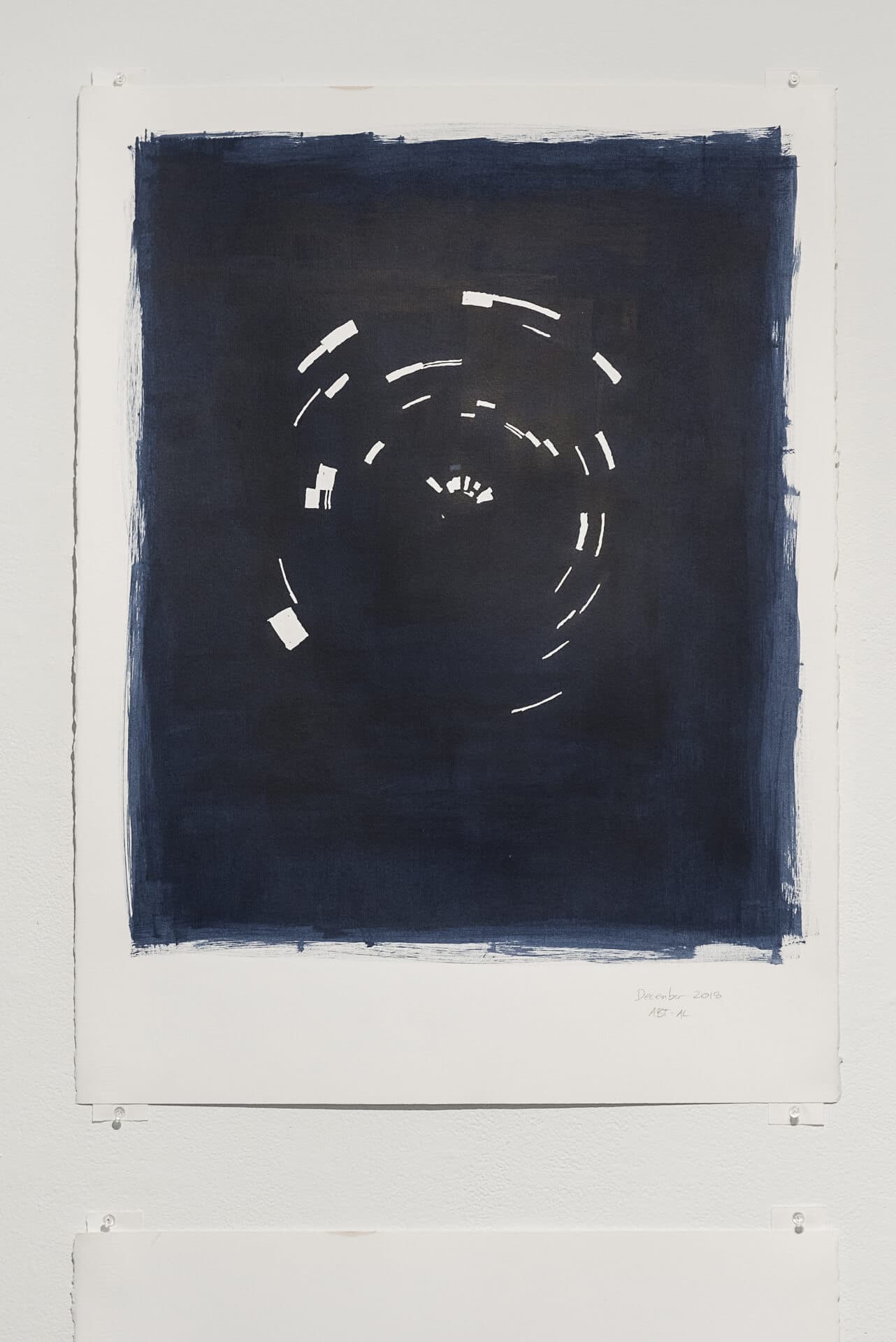 Indigo December 2019 | Acrylic on paper, 30 x 22 inches