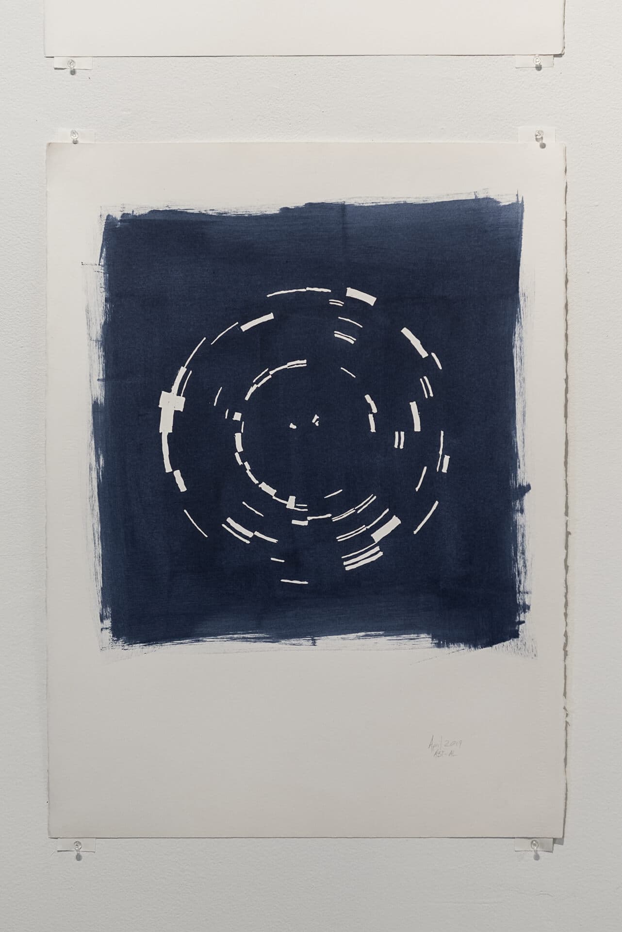 Indigo April 2019 | Acrylic on paper, 30 x 22 inches