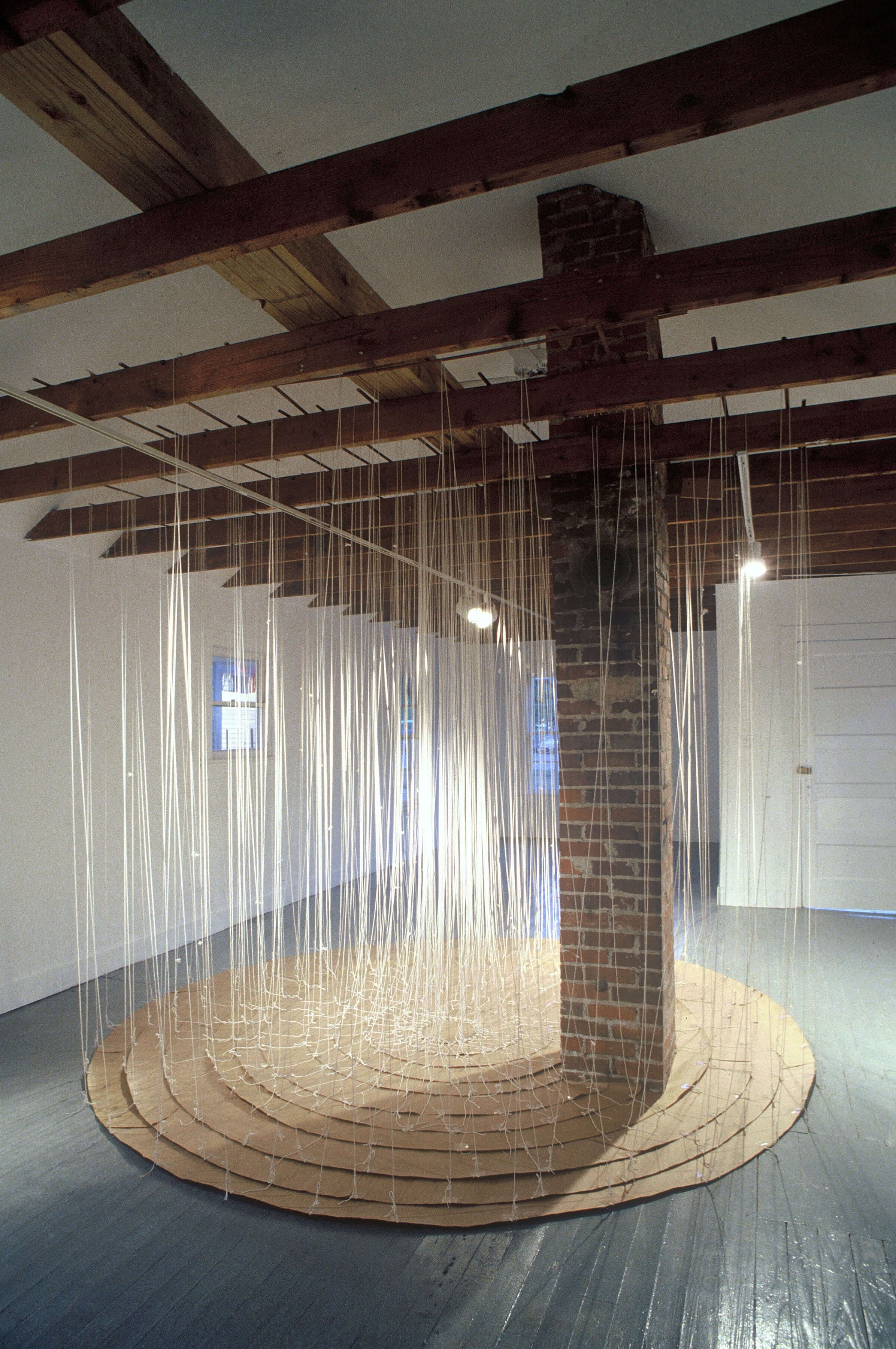Round Eleven, 1999 Project Row Houses, Houston, TX String, paper, packing tape, glue, 11 x 11 x 10 feet