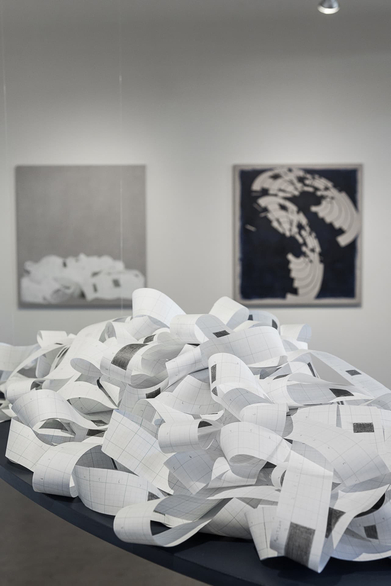 Phone Line 2019 | Paper and graphite on wooden panel