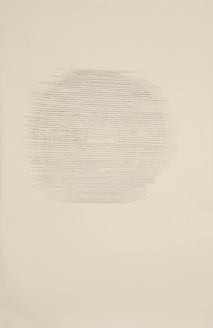 Paper Reel Rubbing V | graphite on paper, 40 x 26 inches, 2010