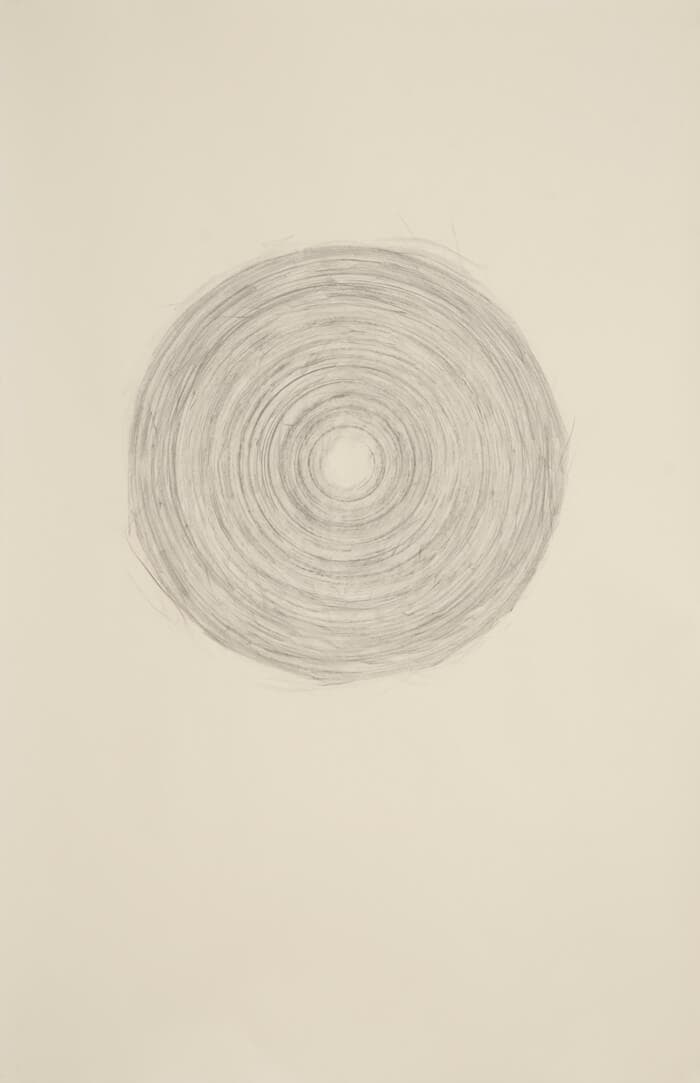 Paper Reel Rubbing R | graphite on paper, 40 x 26 inches, 2010