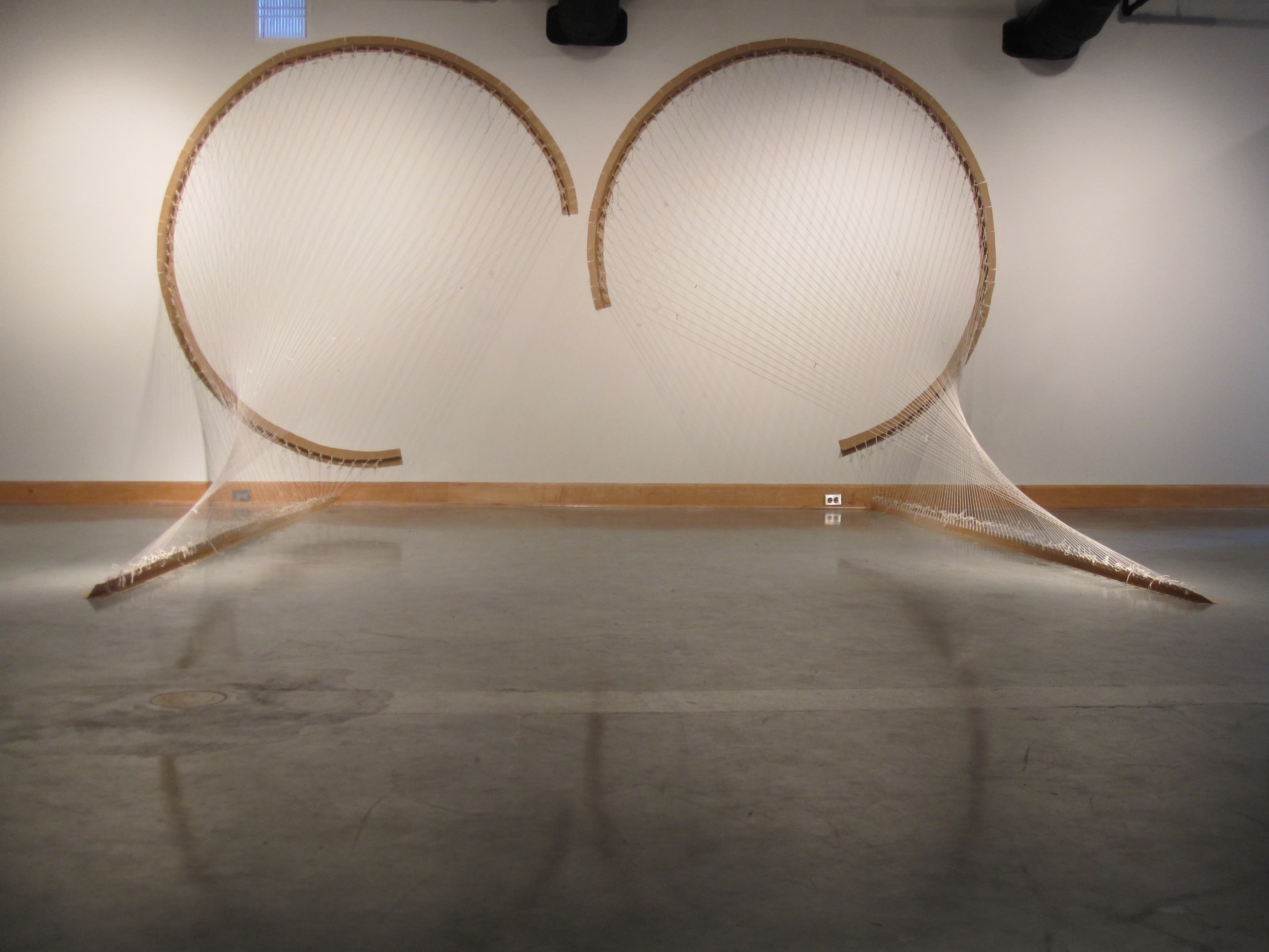 String Monuments, 2010, Old Dominion University, String, paper, tape, glue, 20 x 30 feet