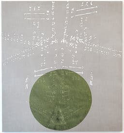 Green Planet March 2021, 2024, acrylic on linen, 48h x 44w inches